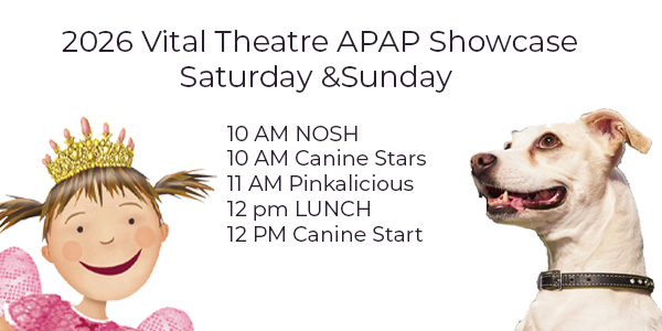 Cast performing VITAL SHOWCASE - live children's musical theater show for ages 2-12 in NYC